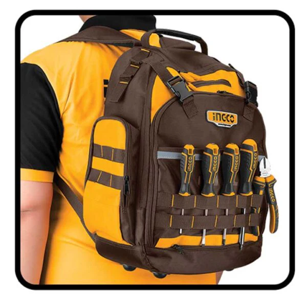 Zaino Porta Utensili INGCO – Robusto, Portata 8 kg, 1680D - Image 3