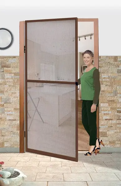Zanzariera porta battente 100x240 cm marrone Priscilla, kit montaggio